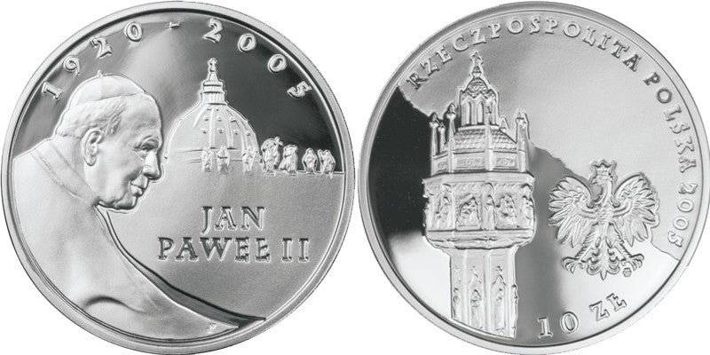 10 zł, Jan Paweł II 1920 - 2005 srebrny