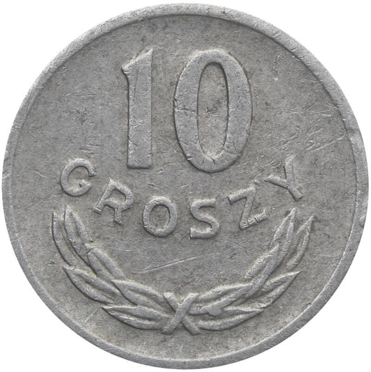 Destrukt, 10 groszy 1973, obcy metal na nogach orła