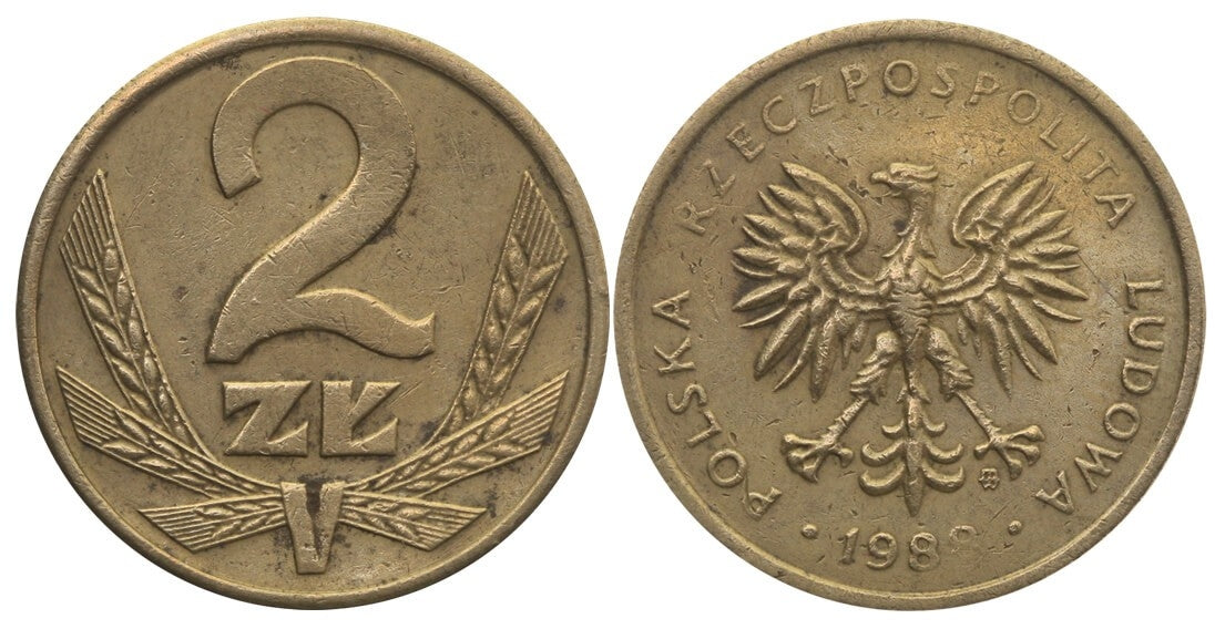 Destrukt, 2 zł 1988, niedobita