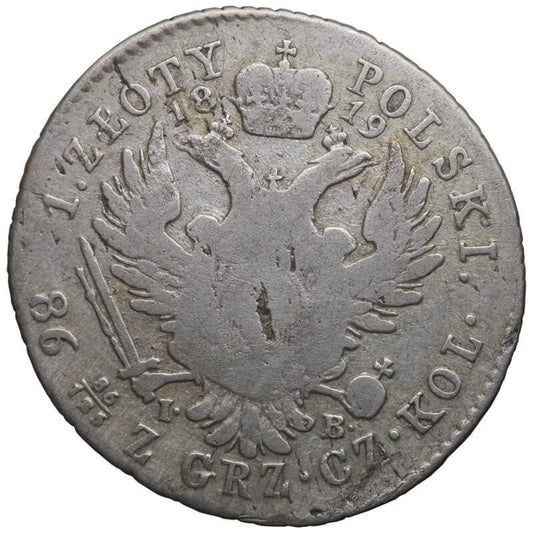 Królestwo Kongresowe, 1 złoty, 1819, stan 4