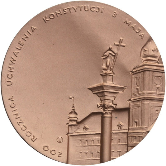 Medal 1991 Papież Jan Paweł II Konstytucja brąz