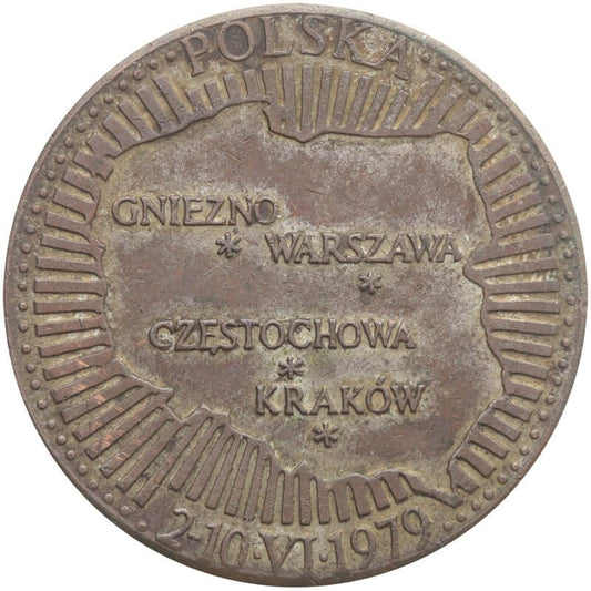MEDAL PIELGRZYMKA POLSKA 2-10.VI.1979 Jan Paweł II