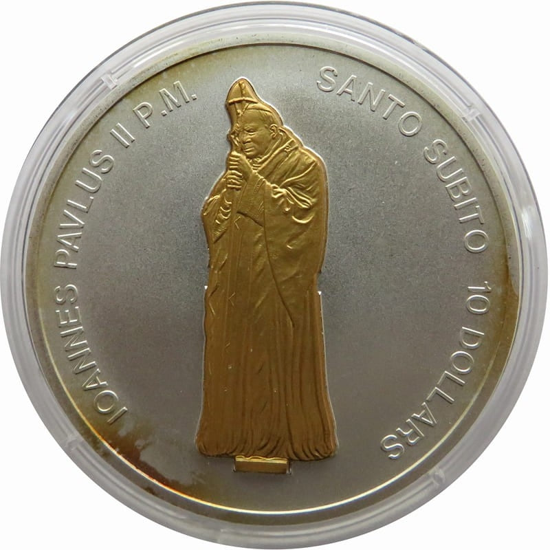 Nauru, 10 dolarów 2007, Jan Paweł II