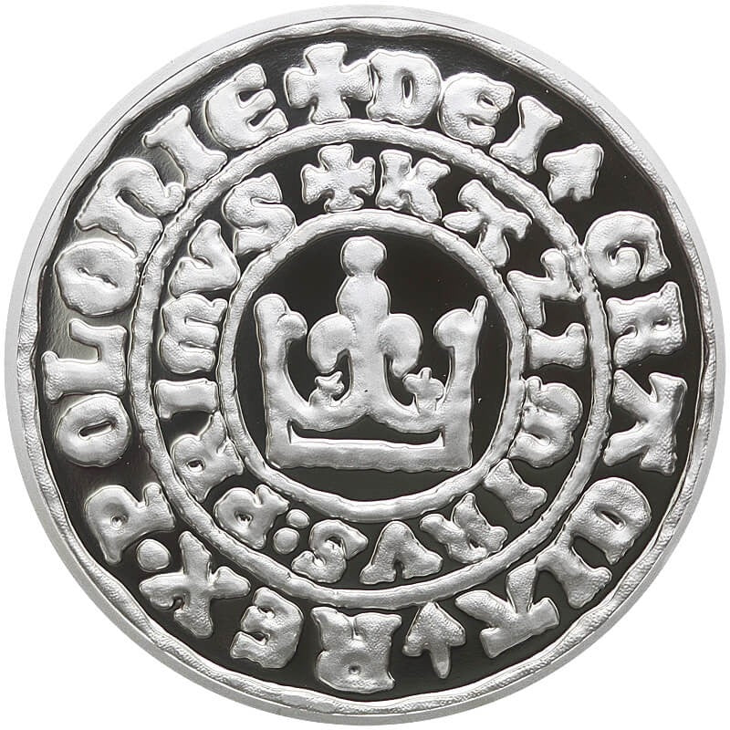 Replika Grosz Krakowski Kazimierza Wielkiego, platerowana