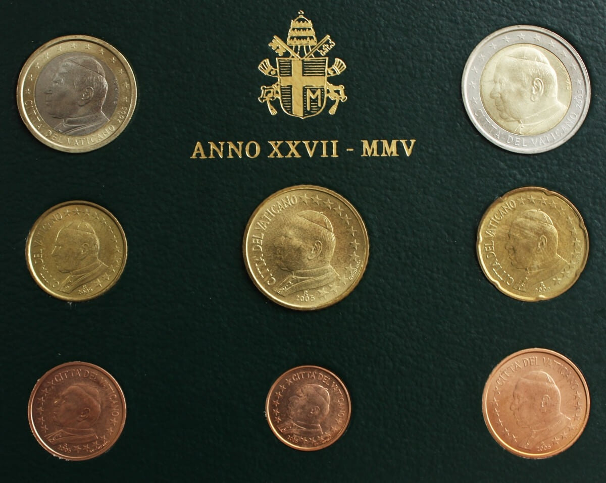 Watykan Jan Paweł II komplet euro 2005