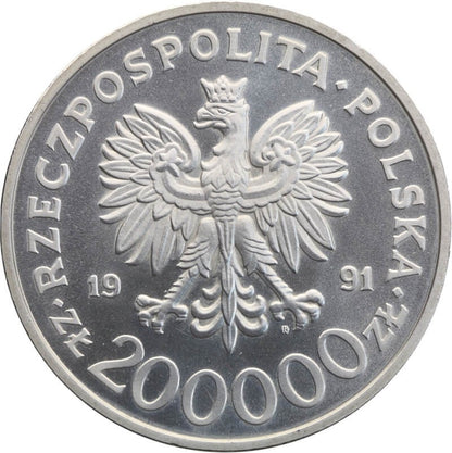 200000 zł, 200 rocznica Konstytucji 3 Maja, srebro, 1991