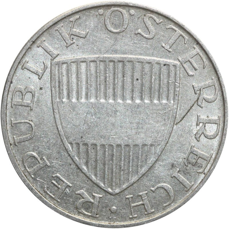 Austria, 10 szylingów 1972, srebro