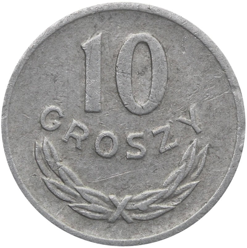 Destrukt, 10 groszy 1973, obcy metal na nogach orła