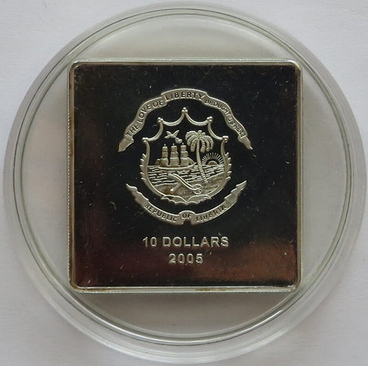 Liberia, 10 dolarów 2005, Jan Paweł II