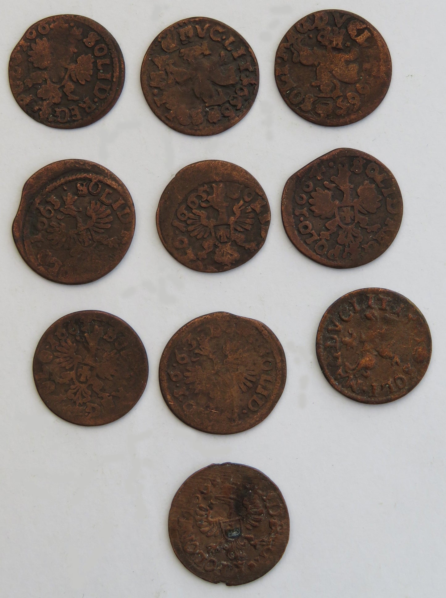 Lot: Jan Kazimierz, boratynki 10 szt.