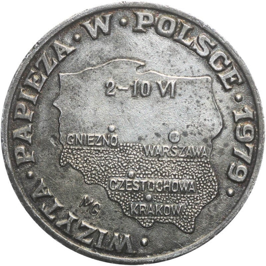 Medal 1979 wizyta papieża w Polsce Kraków Czyżyny