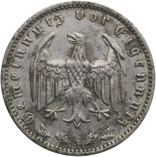 Niemcy - Trzecia Rzesza 1 reichsmarka, J (Hamburg),  1935