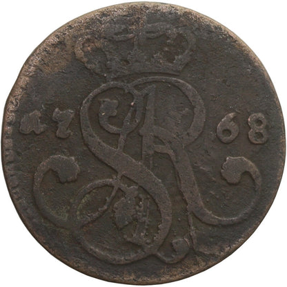 Polska 1 grosz, 1768, Stanisław August Poniatowski, 1768, stan 3