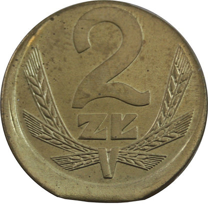PRL 2 złote 1980 DESTRUKT st.2+