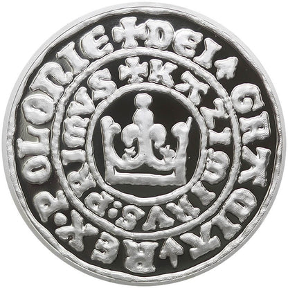 Replika  Grosz  Krakowski Kazimierza Wielkiego, platerowana