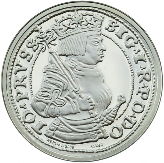 Replika Szóstak Ziem Pruskich 1530, Srebro 925, 2009 r.