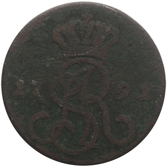 Stanisław August Poniatowski, 1 grosz, 1791