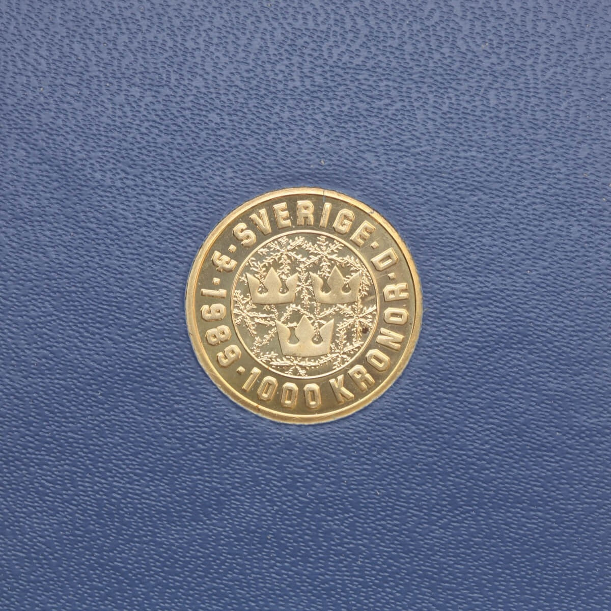 Szwecja 1000 koron, 1989, złoto Au900, 5.8g,  Hokej na lodzie