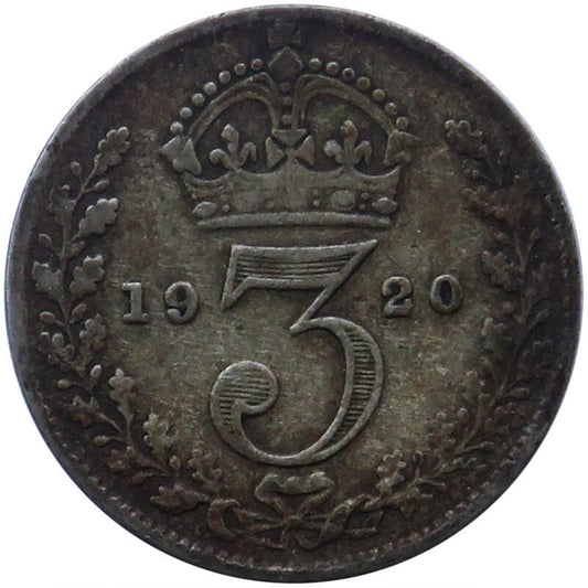 Wielka Brytania, 3 pensy, 1920, Król Jerzy V