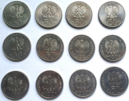 Zestaw 12 monet Poczet Królów Polskich